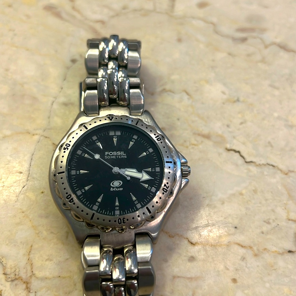Fossil Blue men’s watch with tags